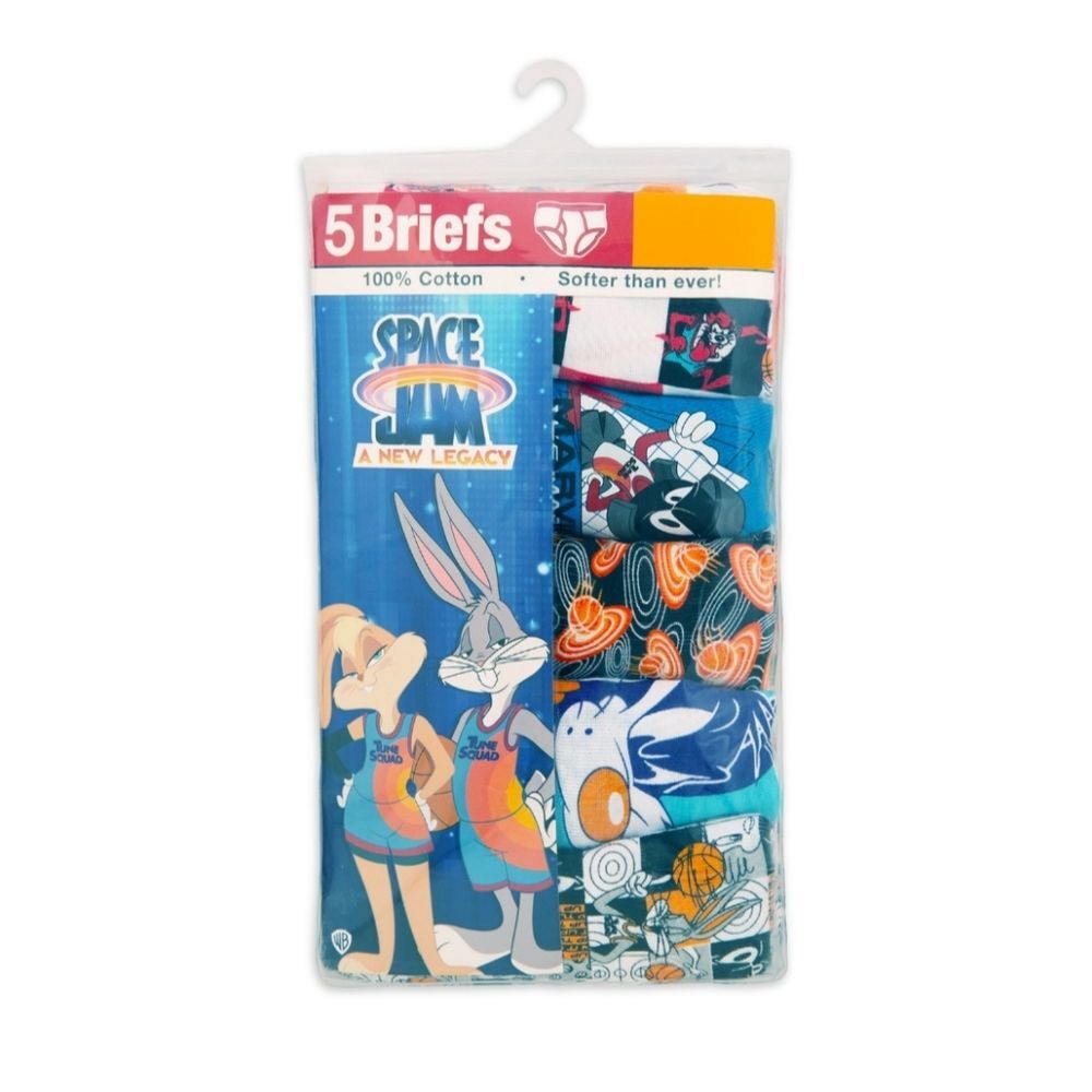 Space Jam Little Boys Brief, 5-Pack Size 8